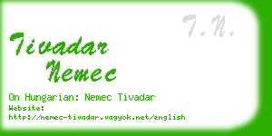 tivadar nemec business card